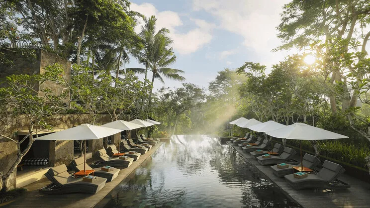Maya Ubud Resort — preisgekröntes 5*-Dschungel-Retreat mit Ausnahme-Restaurants über dem Petanu River zwischen Reisfeldern und Urwald.